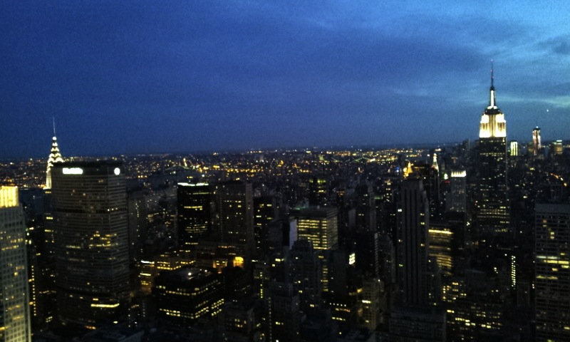 8 days in New York night skyline