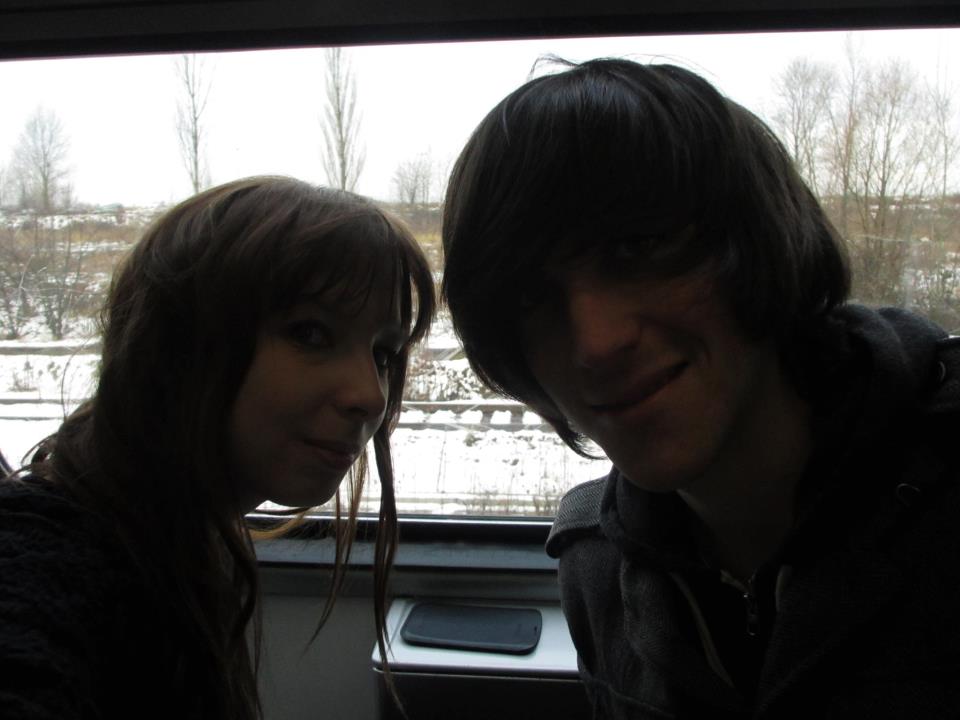 On our double decker train