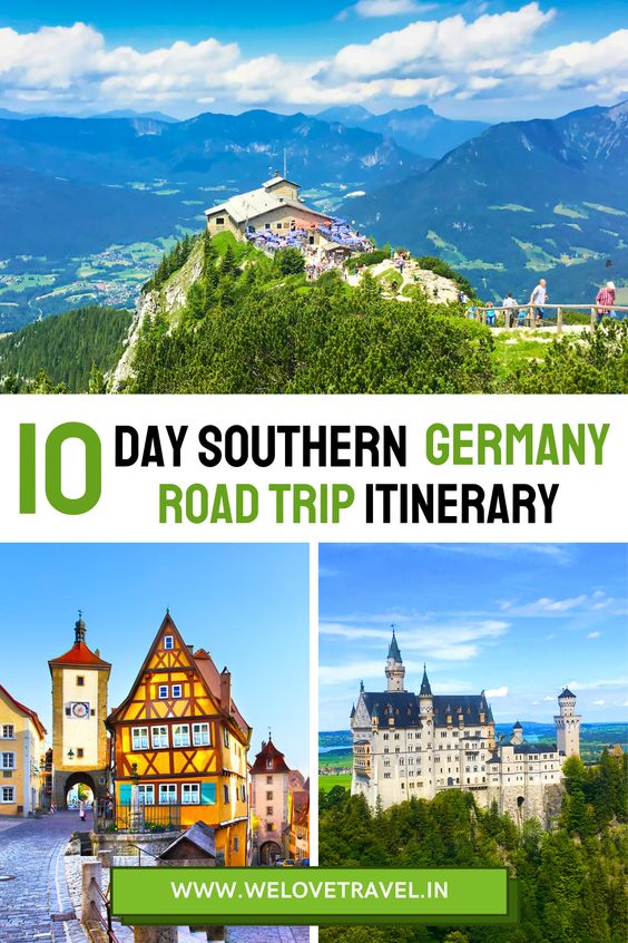 Southern Germany Road Trip Itinerary Pinterest Pin