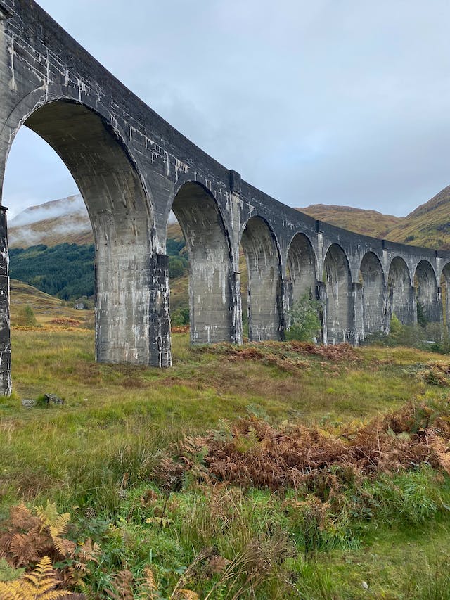 The arches of the Glenfinnan Viaduct - otherwise known as the "Harry Potter Railway Bridge"