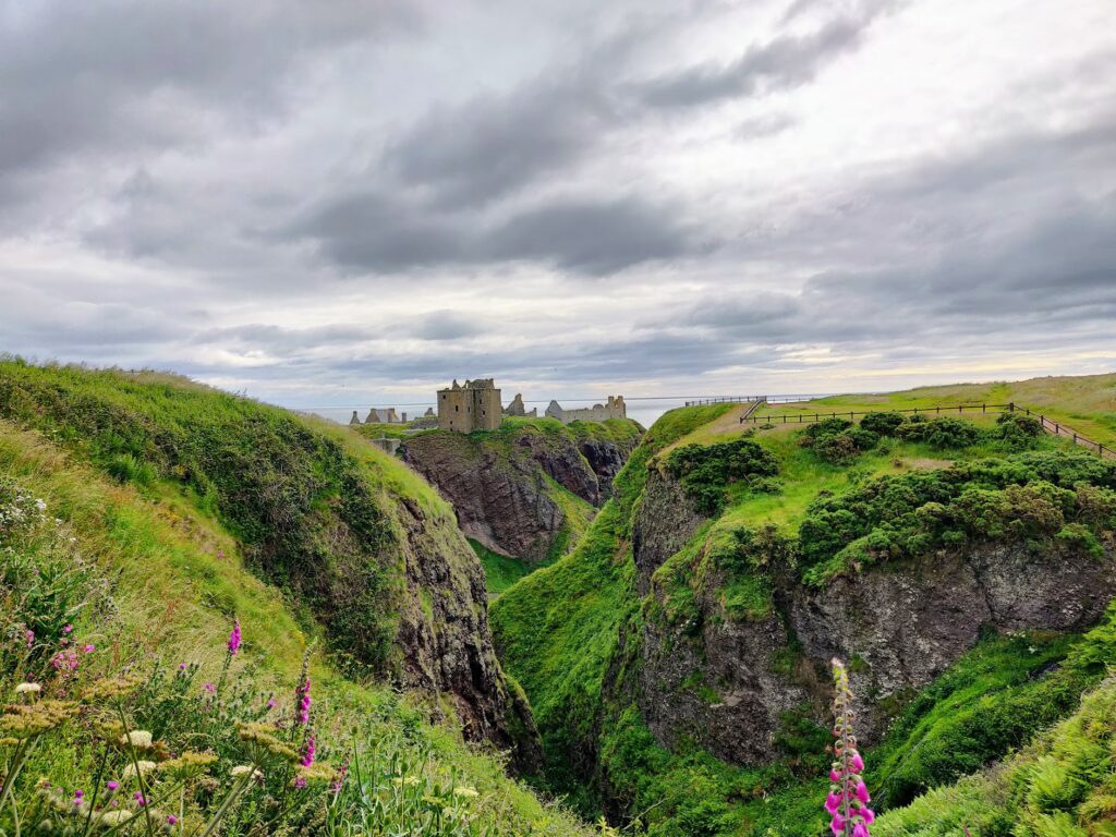 Dunnottar Castle on our 10 days in Scotland during our Scottish Highlands road trip