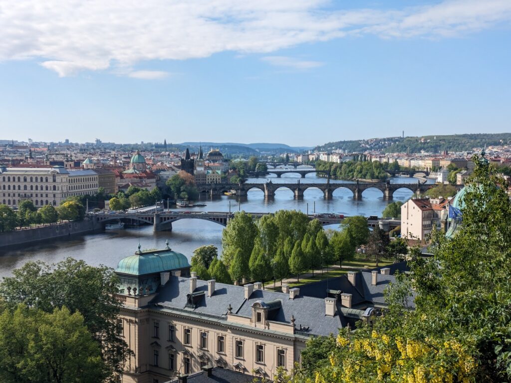 Best viewpoints in Prague from letna park