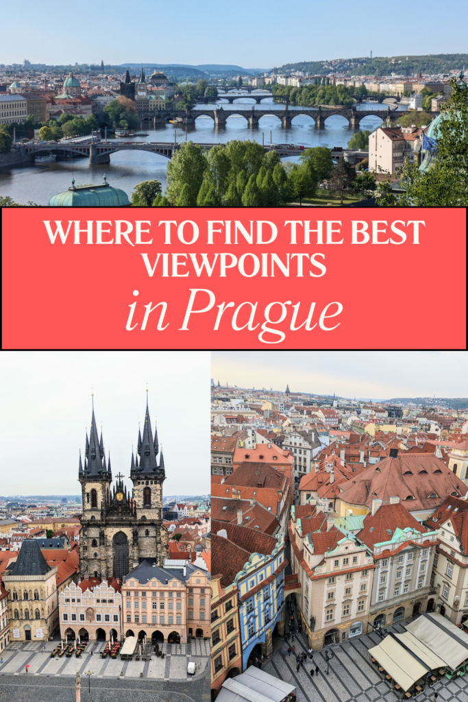 Best viewpoints in Prague Pinterest pin