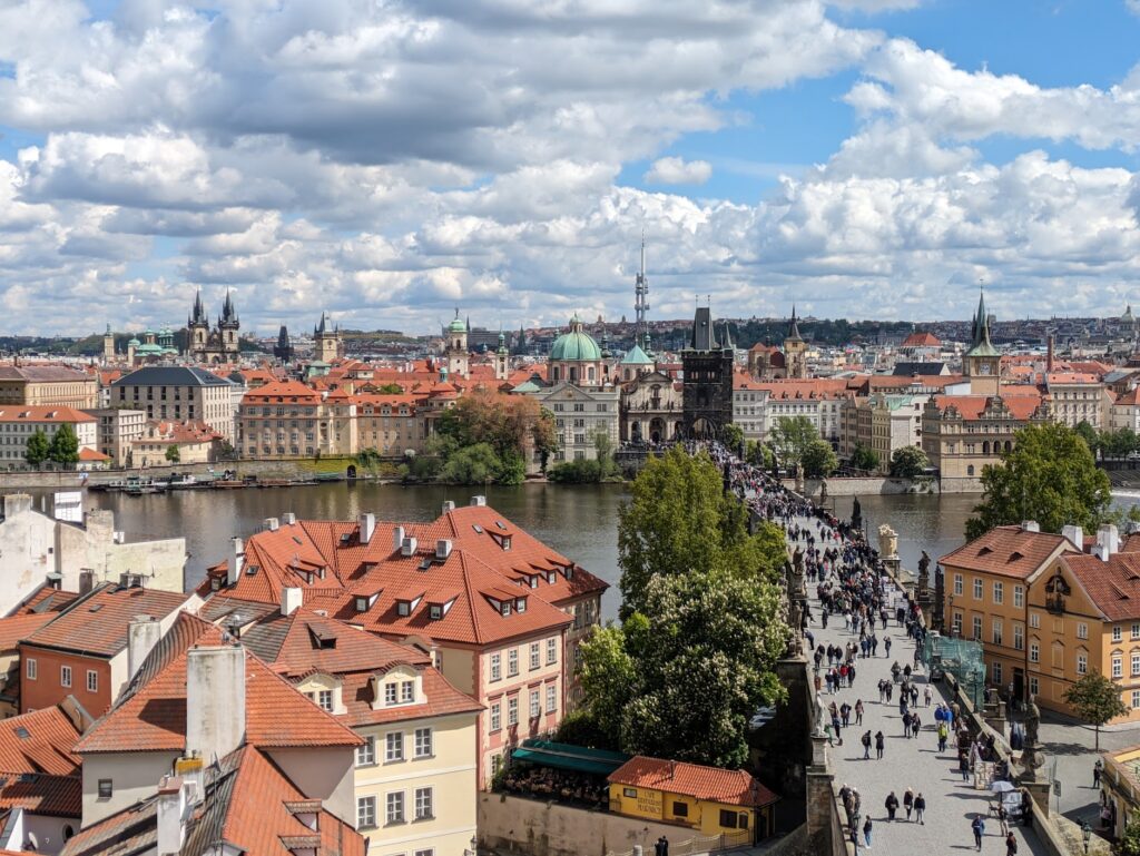 Best photo spots in Prague from the Lesser Town Bridge Tower