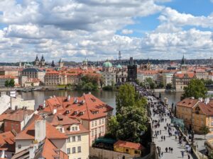 Best photo spots in Prague from the Lesser Town Bridge Tower