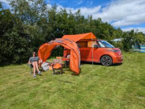 Camping at Ten Acres Vineyard, Devon