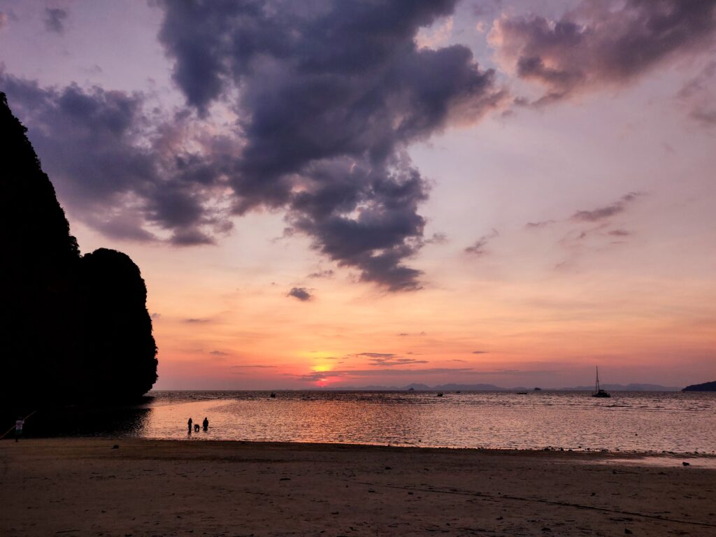 best beaches in Krabi - Phra Nang at sunset