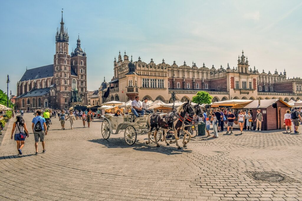 Krakow things to do for your Krakow Itinerary - view of the main market square