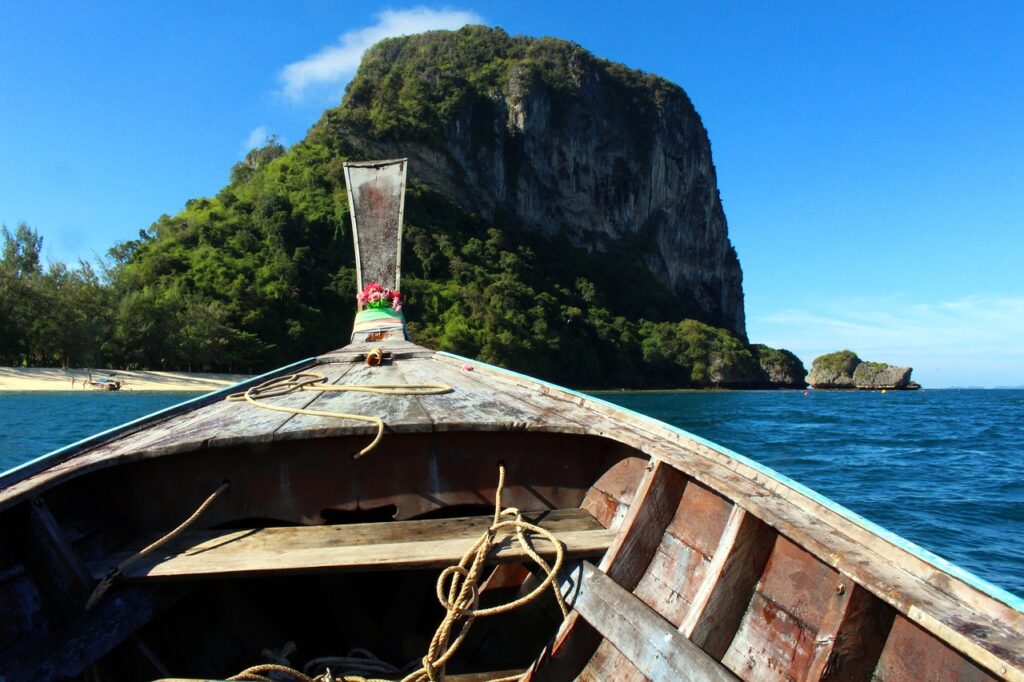 Tup Island view from long tail boat