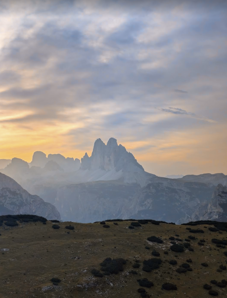 Monte Specie from Prato Piazza view of Tre Cime